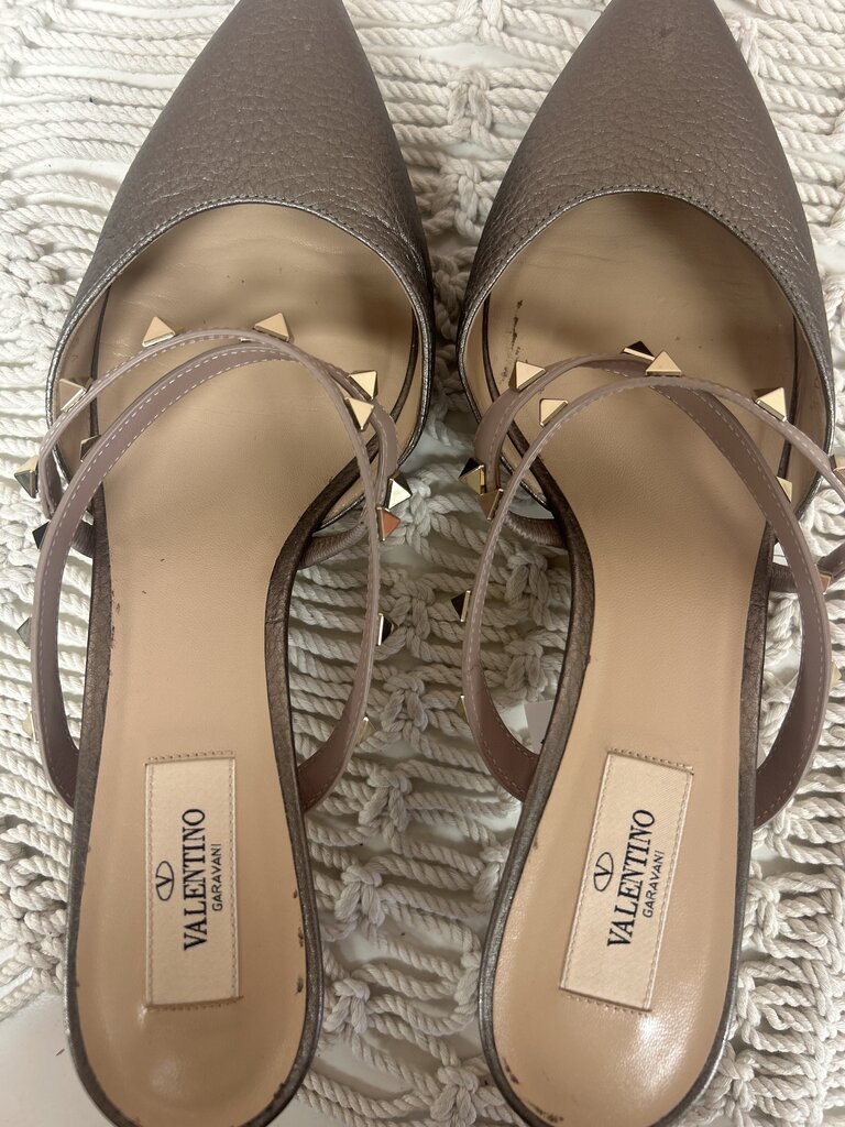Valentino Metallic Rockstud Mules (As Is)