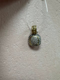 David Yurman Two Tone Square Diamond Enhancer Pendant