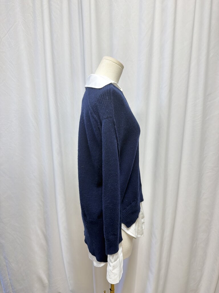Brochu Walker Wool V-Neck Sweater w/ Collar