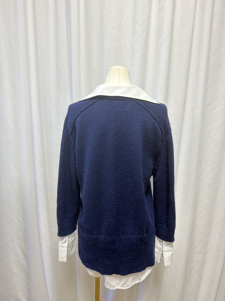 Brochu Walker Wool V-Neck Sweater w/ Collar