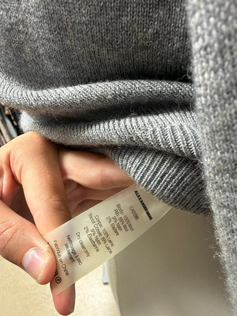 Alexander Wang Back Cutout Cropped Sweater