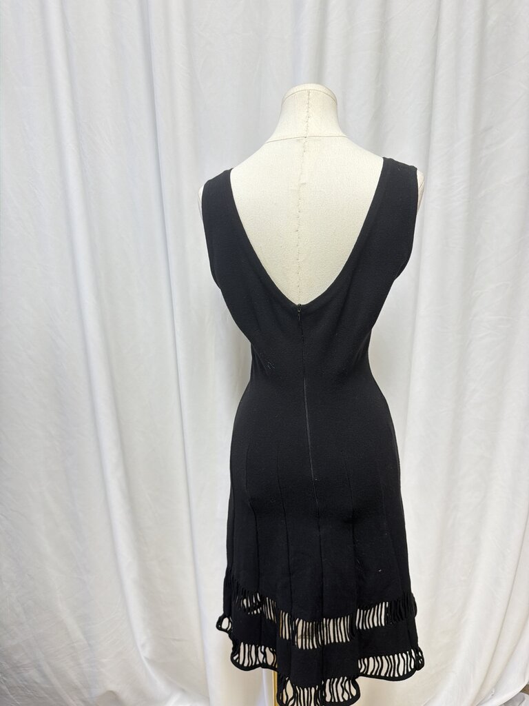 Alaia Wool Cutout Mini Dress (altered! darts have been added to skirt to make less full)