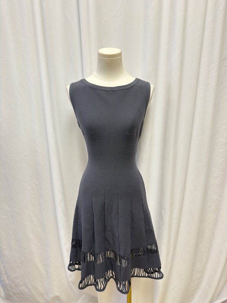 Alaia Wool Cutout Mini Dress (altered! darts have been added to skirt to make less full)