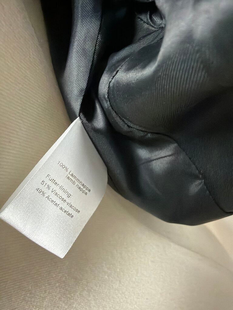 Akris Hook Closure Leather Lamb Leather Jacket