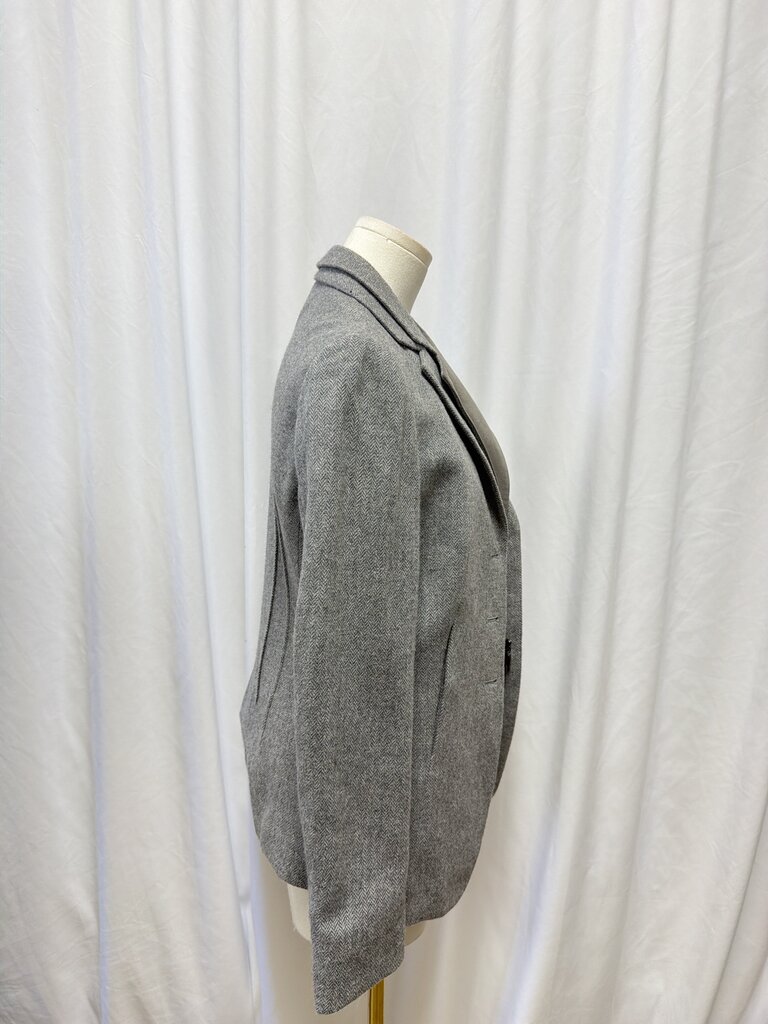 Armani Wool and Suede Double Collar Blazer