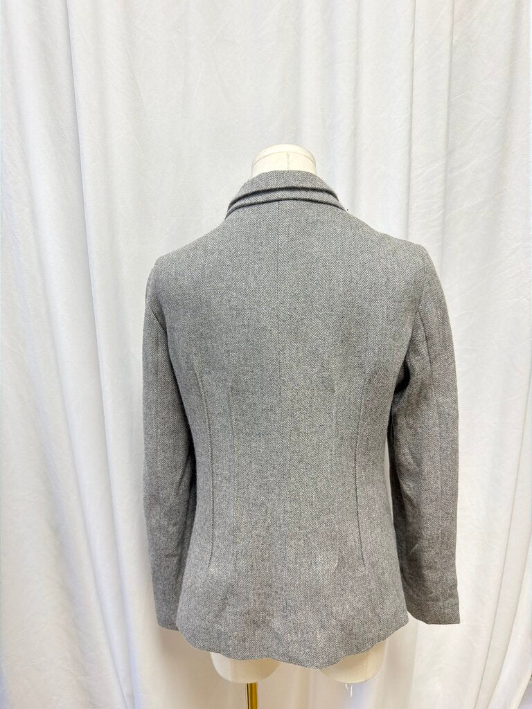 Armani Wool and Suede Double Collar Blazer