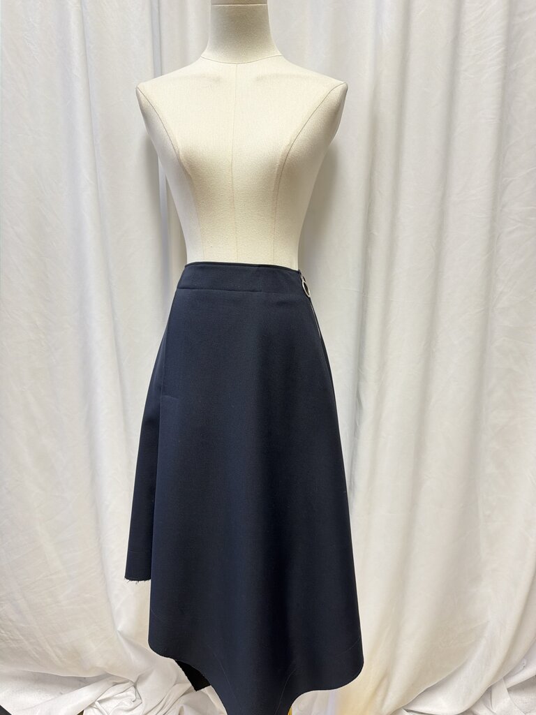 Cedric Charlier Asymmetrical Virgin Wool Skirt