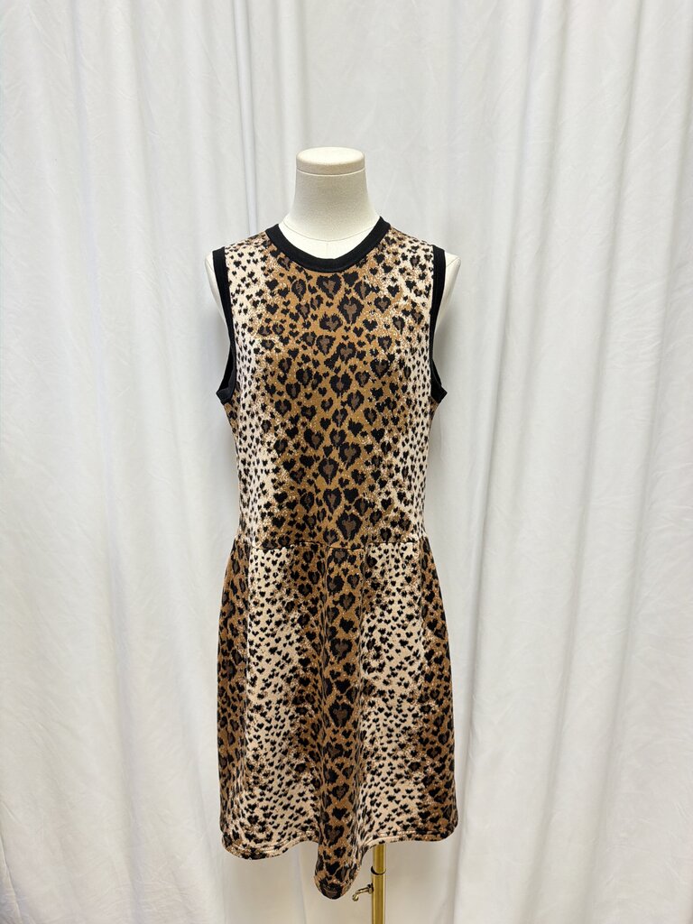 Red Valentino Animal Print Wool/Silk Blend Dress