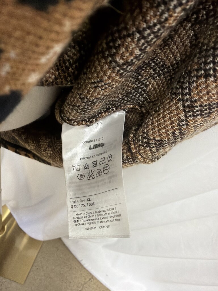 Red Valentino Animal Print Wool/Silk Blend Dress