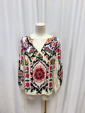 ba&sh Floral Tie Cuff Blouse