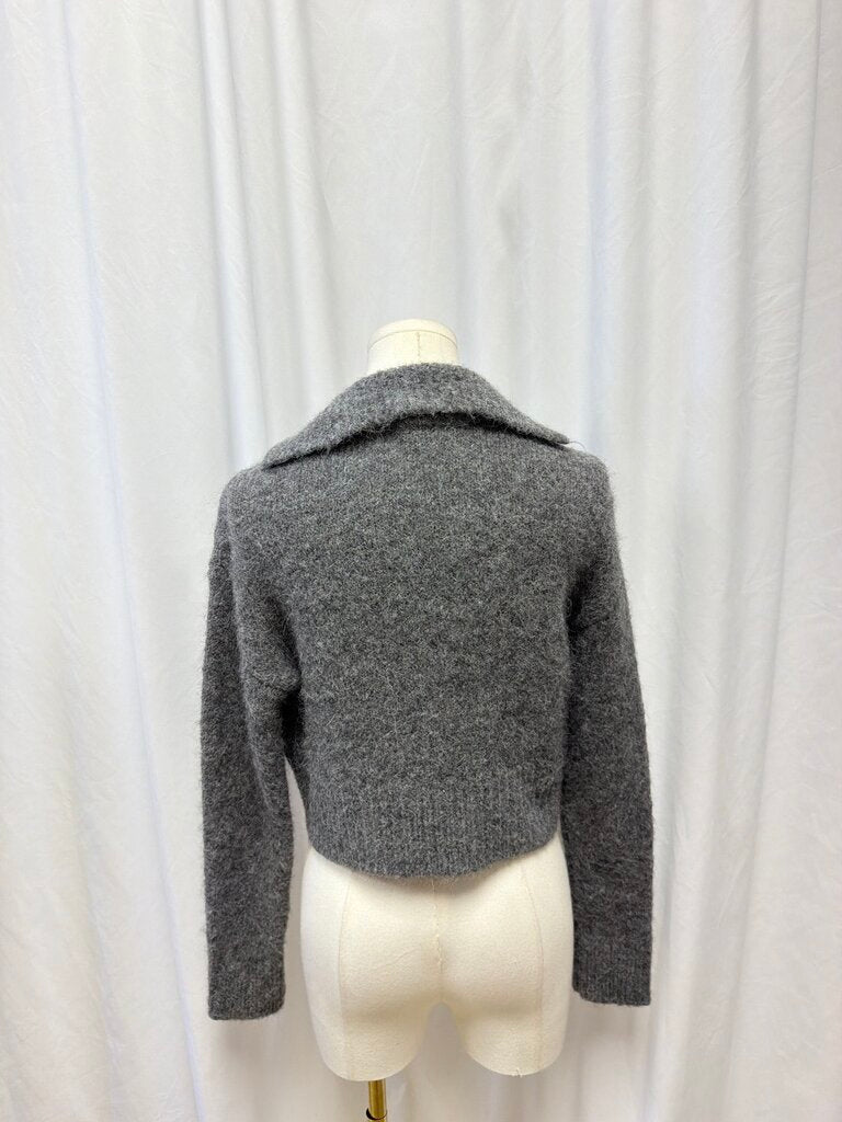 Pier Antonio Gaspari Embroidered Alpaca/Virgin Wool Cropped Sweater