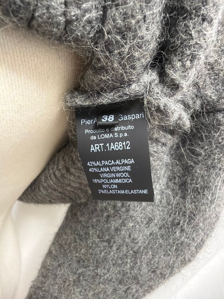 Pier Antonio Gaspari Embroidered Alpaca/Virgin Wool Cropped Sweater
