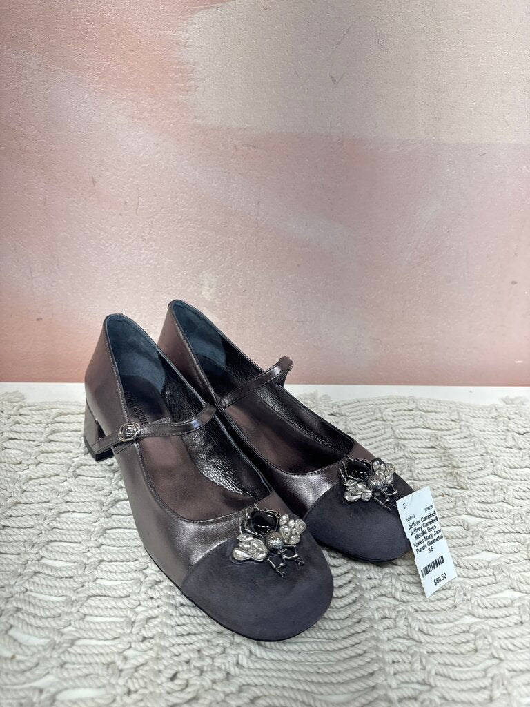 Jeffrey Campbell Metallic Bees Knees Mary Jane Pumps