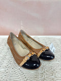 AGL Tan Cap Toe Ballet Flat
