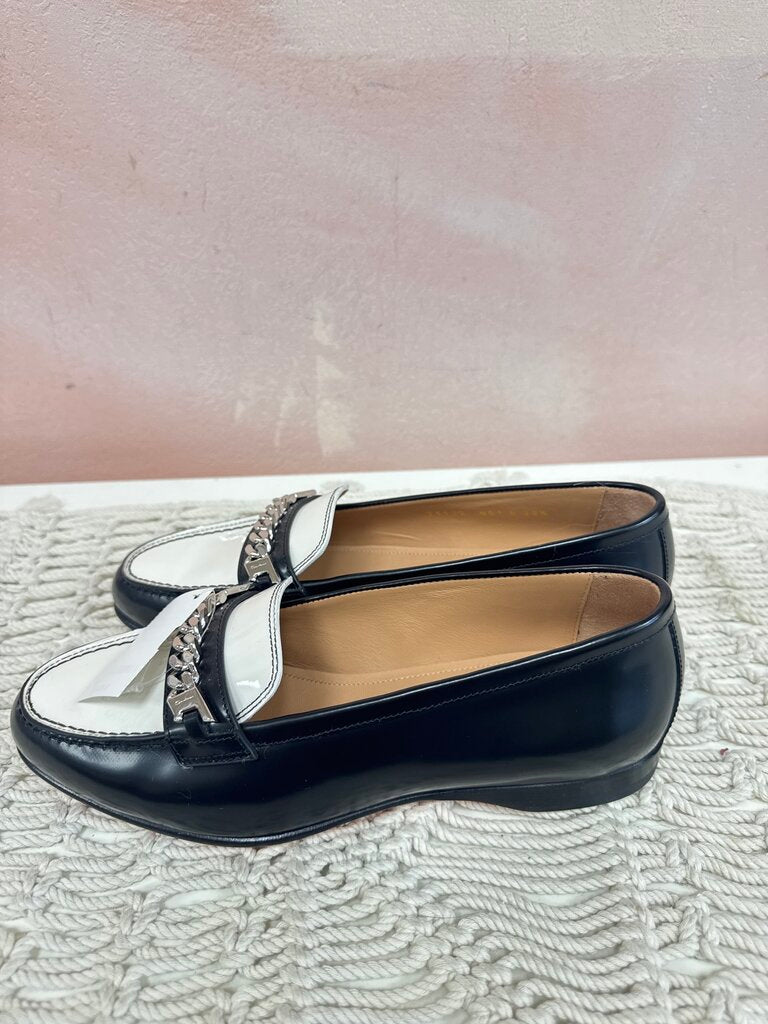 Santoni Black/White Loafers