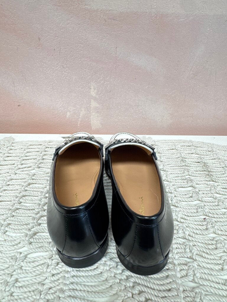 Santoni Black/White Loafers
