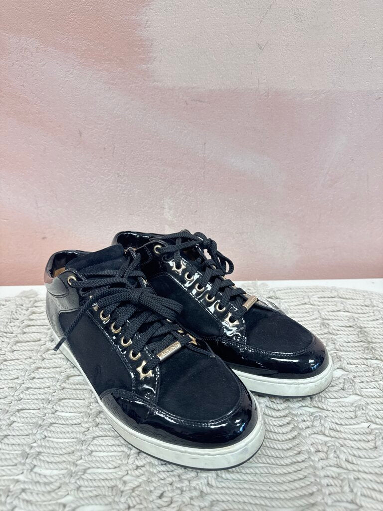 Jimmy Choo Patent/Suede Sneakers w/dustbag