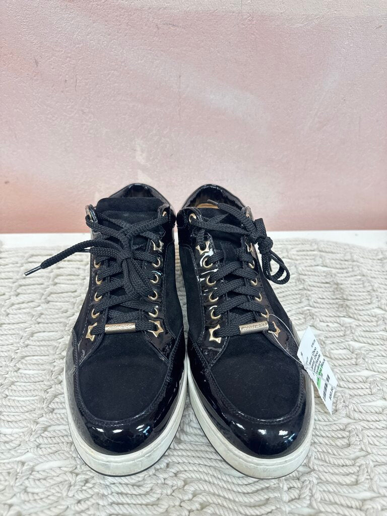 Jimmy Choo Patent/Suede Sneakers w/dustbag