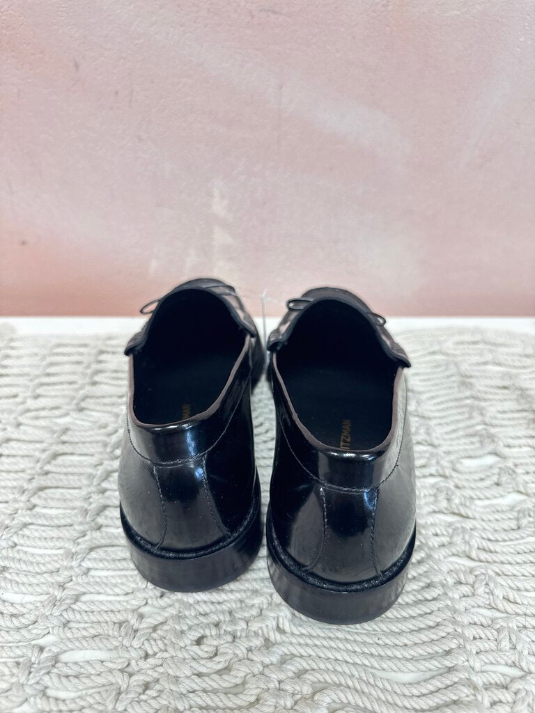 Stuart Weitzman Black Bow Loafers