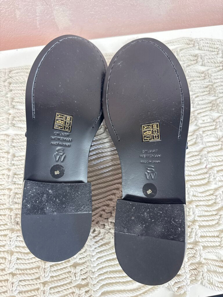 Stuart Weitzman Black Bow Loafers