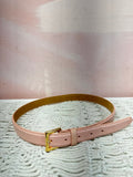 Saks Fifth Avenue Pink Karung (Snakeskin) Belt