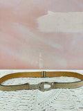 Saks Fifth Avenue Suede Belt w/Silver Buckle