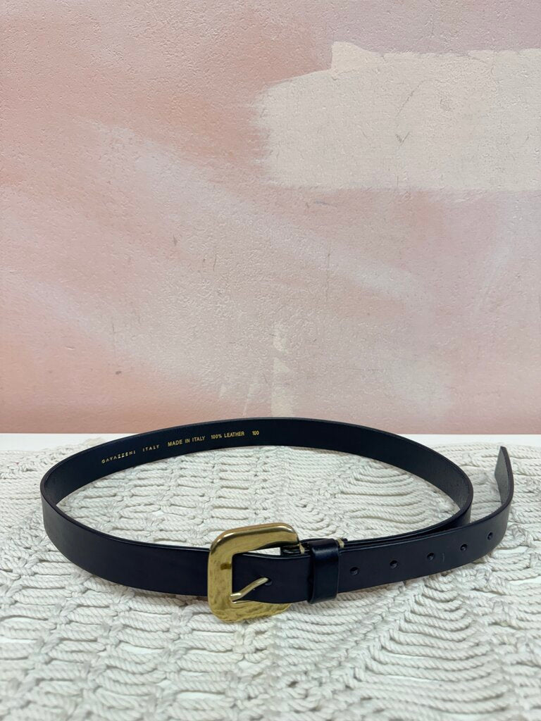 Gavazzeni Black Leather Belt