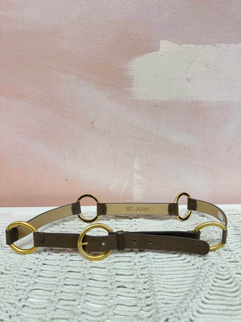 St. John Brown Leather Belt