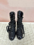 Christian Louboutin Heeled Lace Up Boots w/Lug Sole