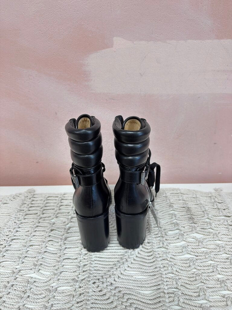 Christian Louboutin Heeled Lace Up Boots w/Lug Sole