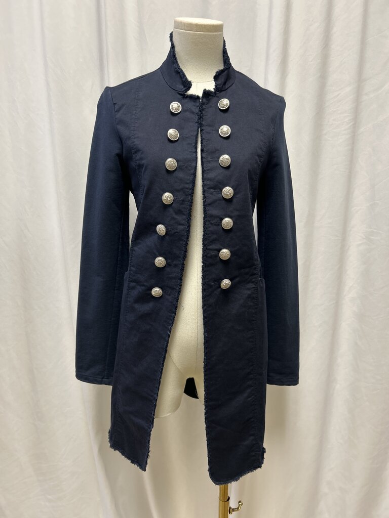 Baci Cotton Blend Military Inspired Button Detail Jacket