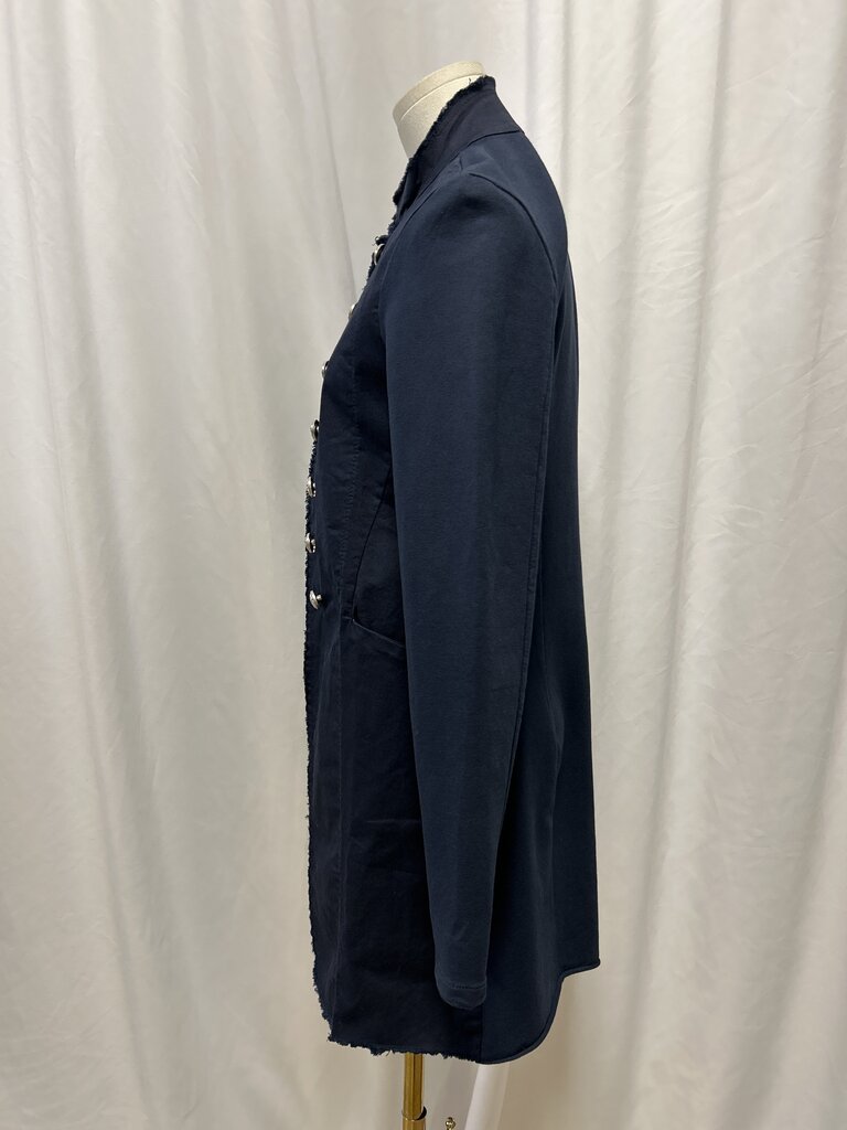 Baci Cotton Blend Military Inspired Button Detail Jacket