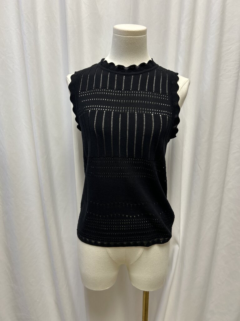 Derek Lam 10 Crosby Eyelet Knit Sleeveless Top
