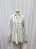 ATM White Striped Button Up Shirt