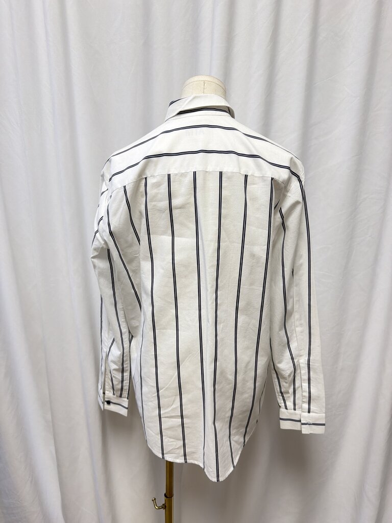 ATM White Striped Button Up Shirt