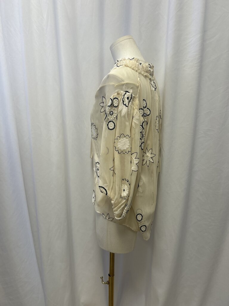Rebecca Taylor Embroidered Sheer w/ Slip