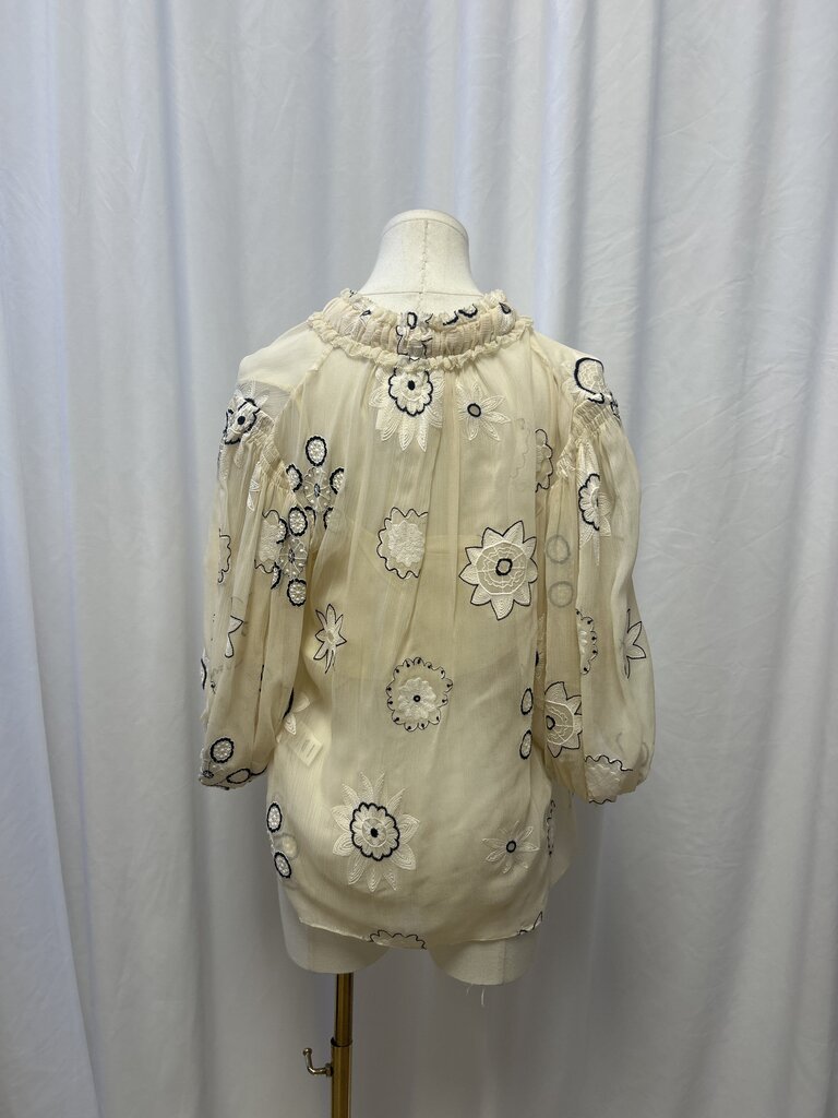 Rebecca Taylor Embroidered Sheer w/ Slip