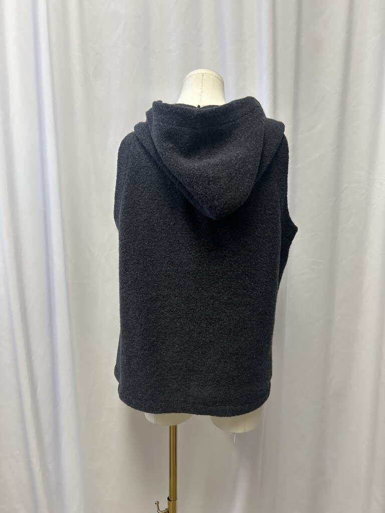 Eileen Fisher Wool Blend Hooded Vest