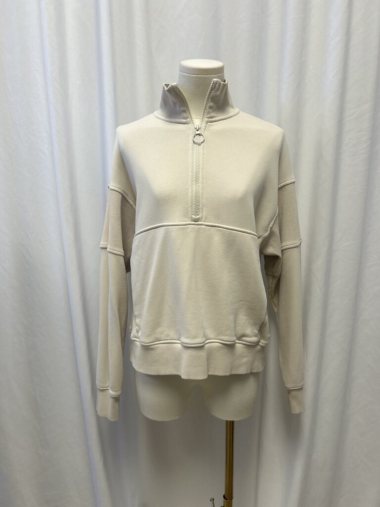 Vuori Ivory 3/4 Zip Sweatshirt