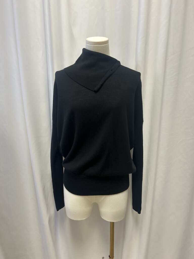 AllSaints Black Merino Turtleneck Sweater