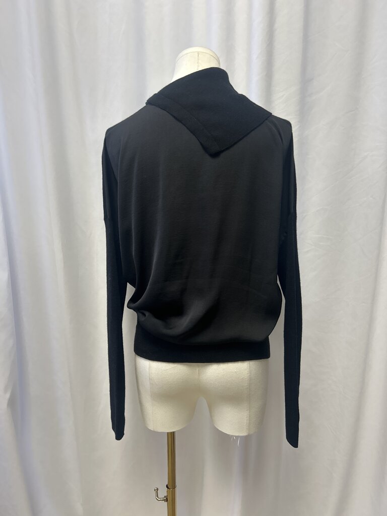 AllSaints Black Merino Turtleneck Sweater