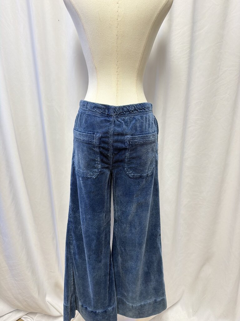 Pilcro Blue Wide Leg Pull On Cords