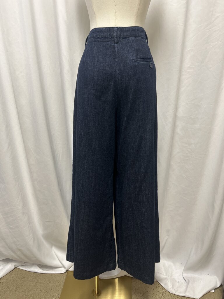Maeve Cotton Pleated Wide Leg Trouser