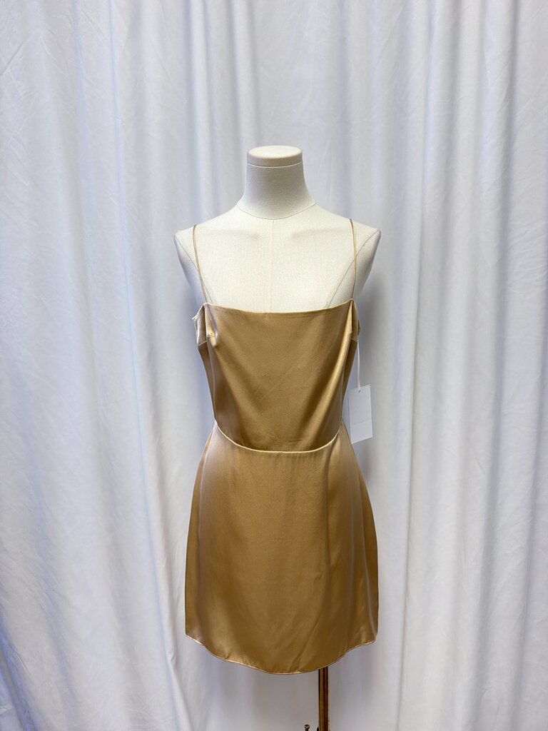 Amanda Uprichard Champagne Slip Mini Dress NWT