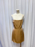 Amanda Uprichard Champagne Slip Mini Dress NWT