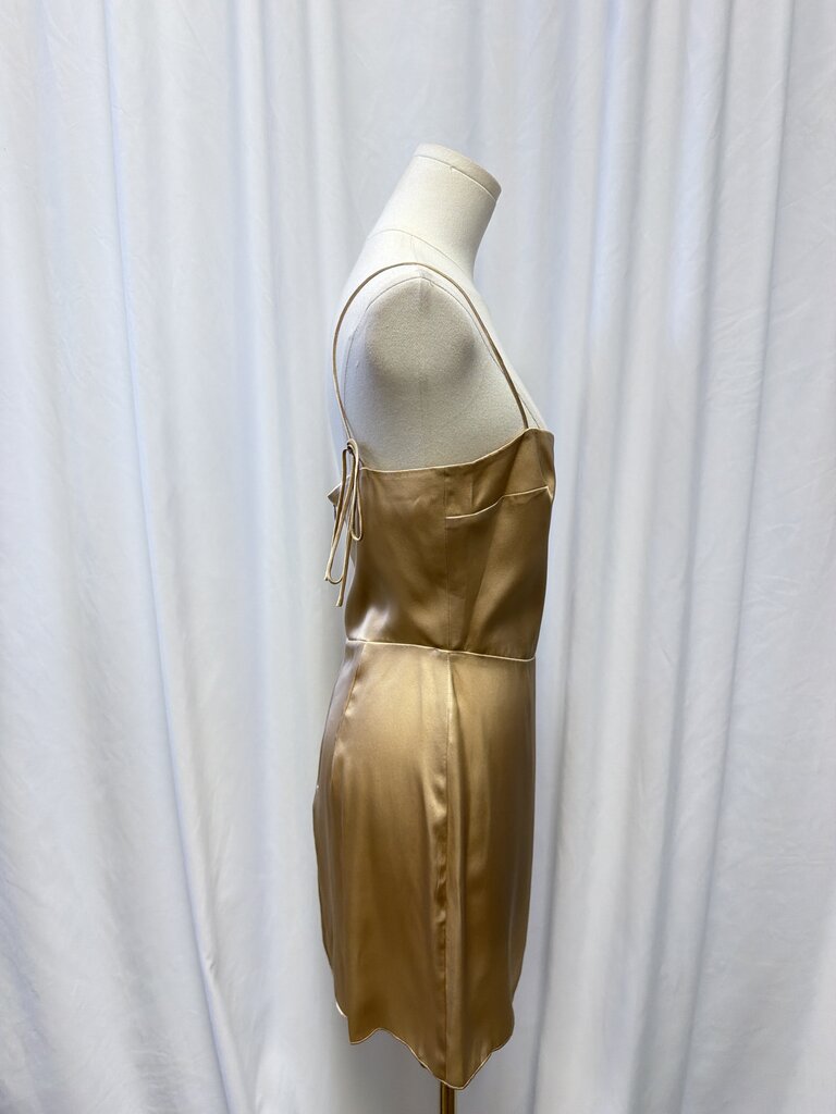 Amanda Uprichard Champagne Slip Mini Dress NWT