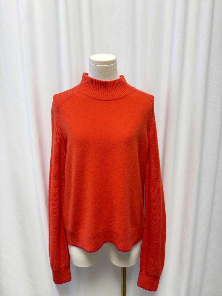 rag & bone Orange Mock Neck Cashmere Sweater