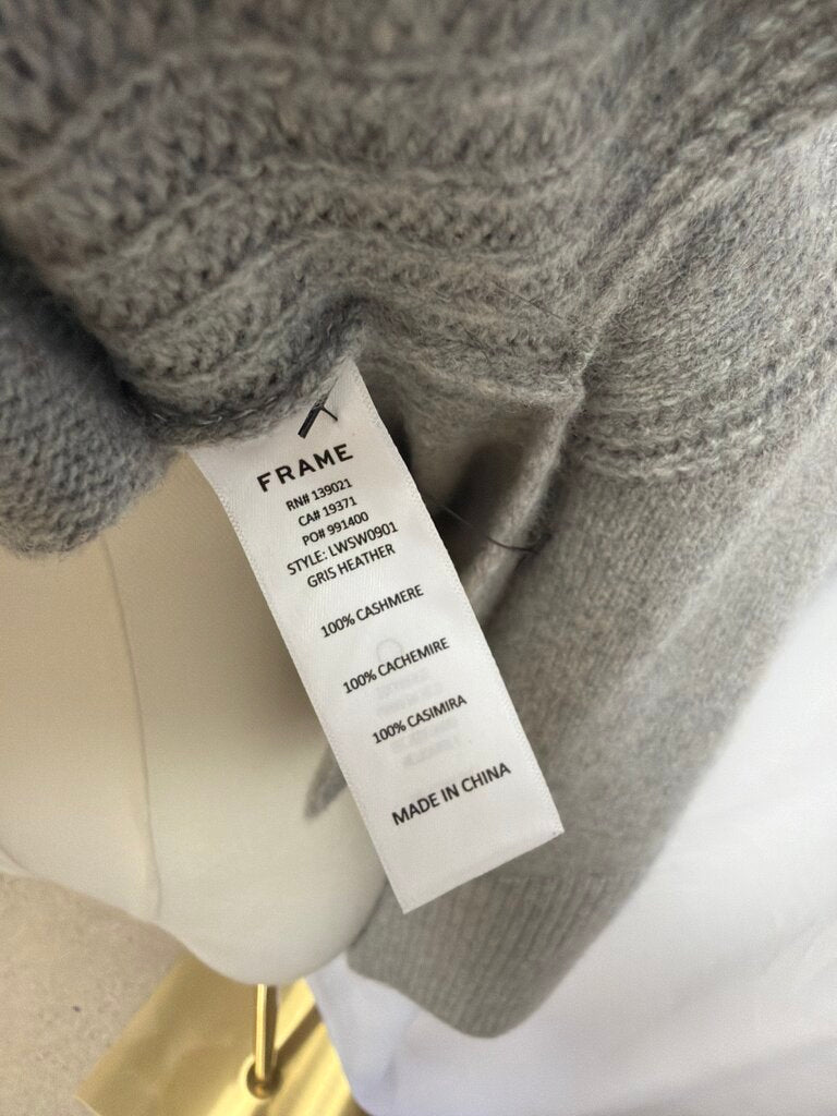 Frame Grey Cashmere Crewneck Sweater