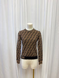 Fendi Graphic Logo Crew Neck Top