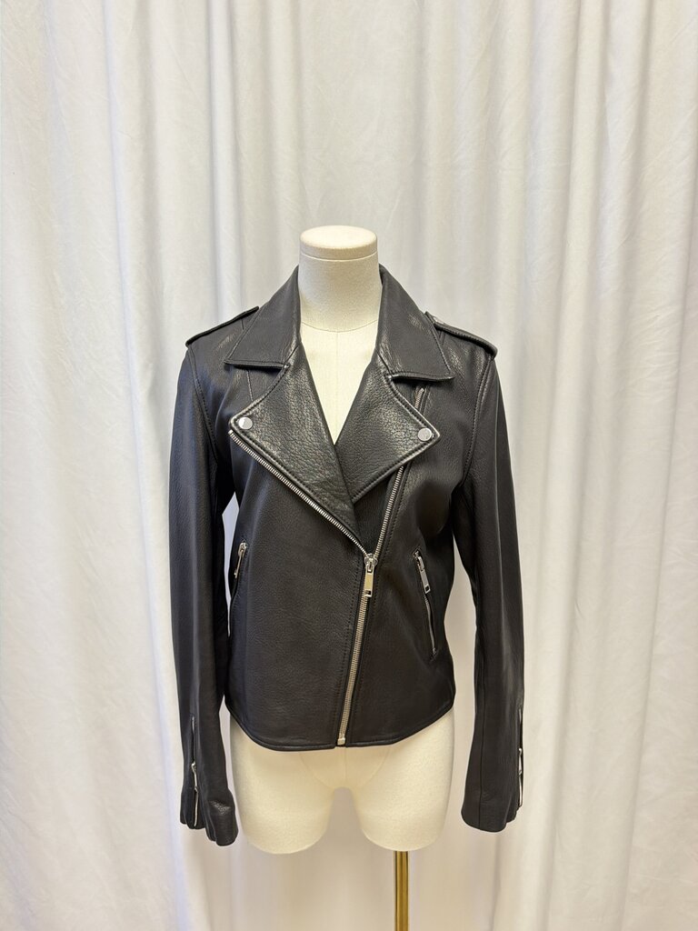 LTH JKT Black Leather Biker Jacket